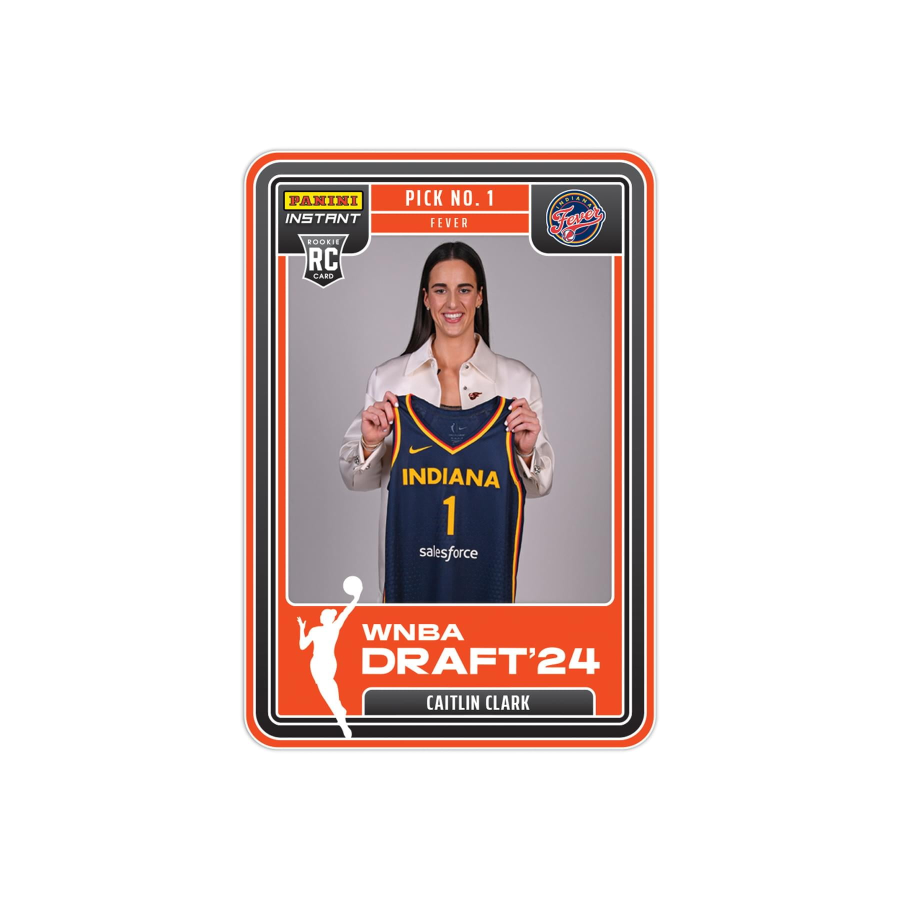 Panini WNBA 2024 Caitlin Clark Indiana Fever Draft #1 Rookie Card