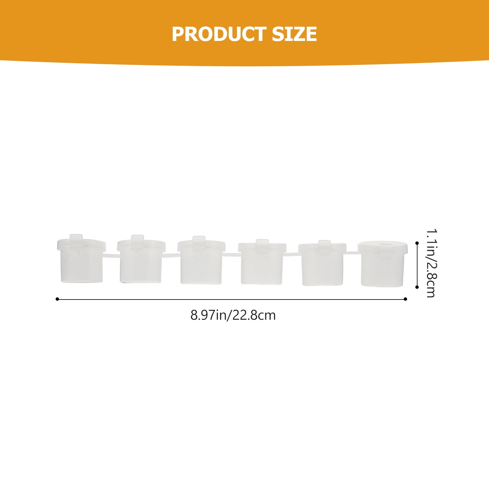 Panit Pods 20pcs Mini Paint Pot Pod Strips Plastic Storage Containers