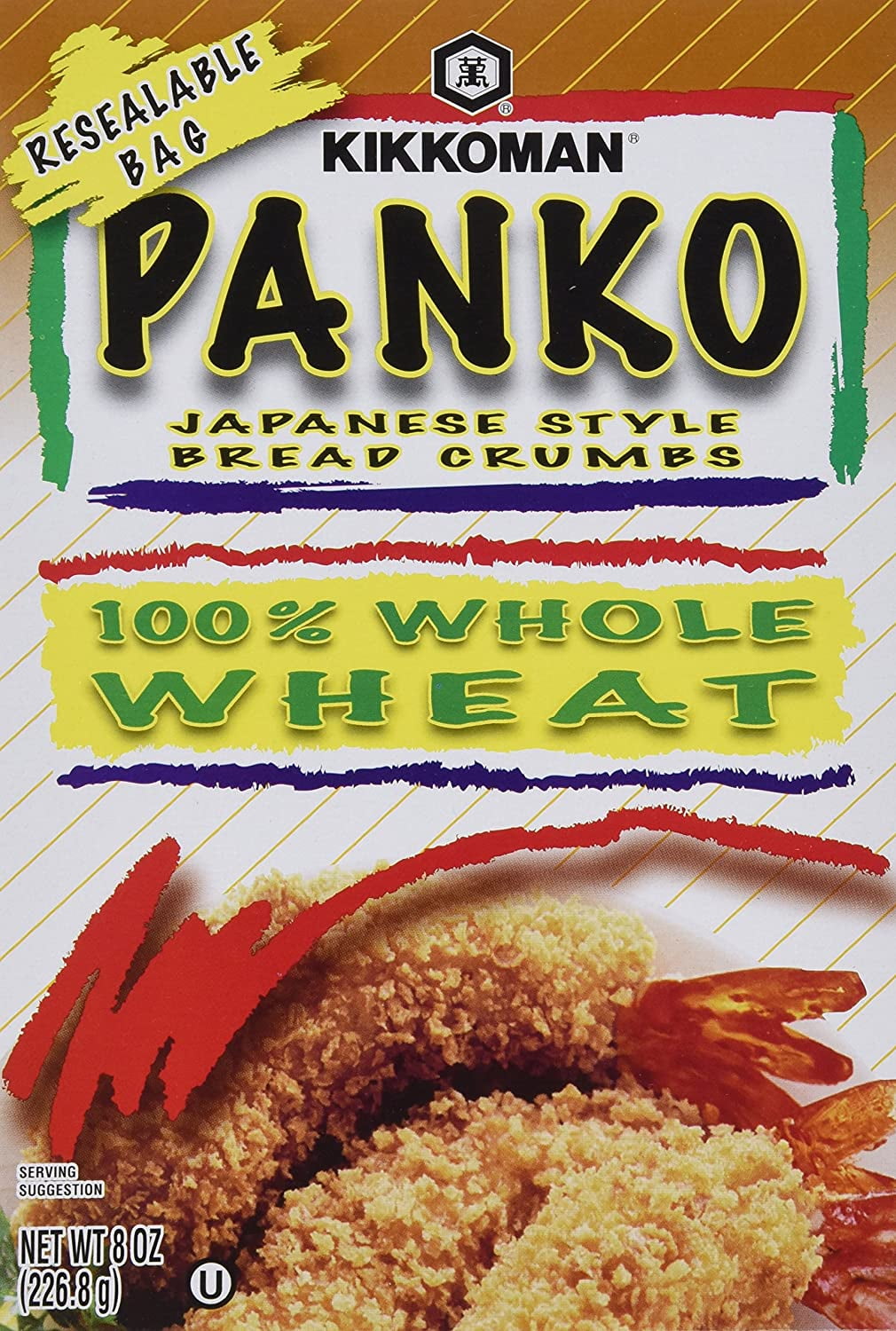 Panko Japanese Bread Crumbs Whole Wheat, 8 Ounce (4 Pk)