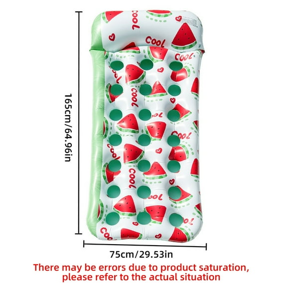 Panliya is beautiful 1 inflatable watermelon lemon floating raft outdoor water entertainment floating mat PVC thick floating bed pool lounge chair