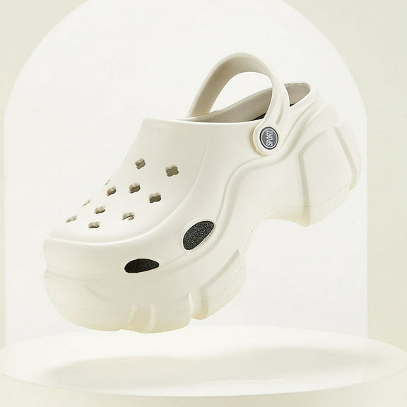 Panliya is beautiful BEVERGREEN 7CM Summer Clogs Outdoor Waterproof Platform Women Slippers Beach Slides Massage Beard Black Designer Sandals