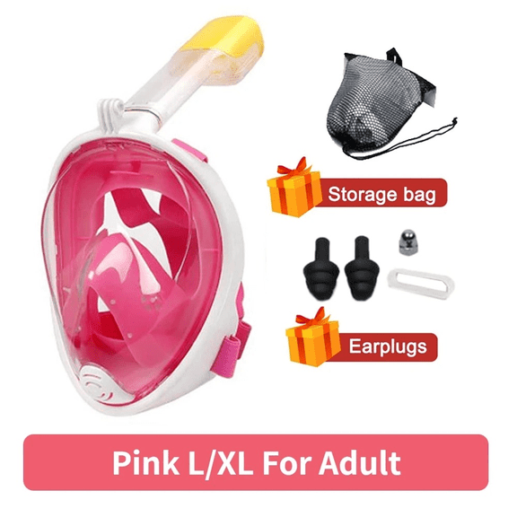Panliya is beautiful Full Face Snorkel Masks Underwater Snorkeling Swimming Mask for Adult Kids Anti-Fog Diving Goggles with Camera Holder