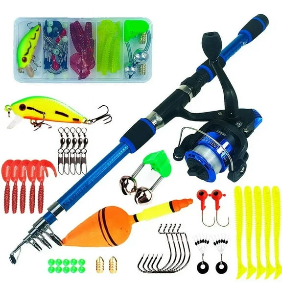 Panliya is beautiful Spinning Fishing Rod and Reel Combo 1.8M Telescopic Rod with 5.2:1 3BB Reel Max Drag 5kg Full Fishing Accessories Kit Set