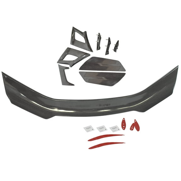 Panlongic Carbon Fiber Look Rear Trunk Spoiler Wing For Chevy Camaro LT LS RS ZL1 SS 2016-2022