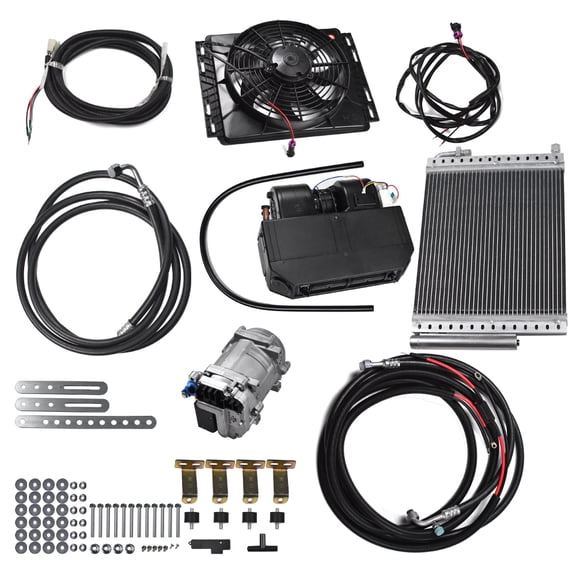 Panlongic Cool Heat DC 12V Underdash Electric Air Conditioner Universal Auto Car A/C Kit
