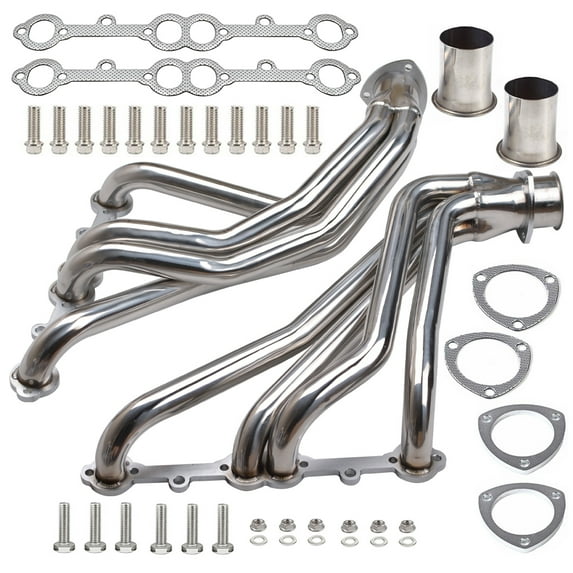 Panlongic Long Tube Exhaust Header Stainless Steel SBC 66-81 Pickup Truck SUV