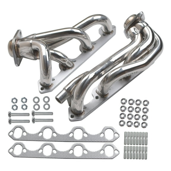 Panlongic Shorty Stainless Exhaust Manifold Headers for 1988-1996 Ford F150 F250 Bronco 5.8L