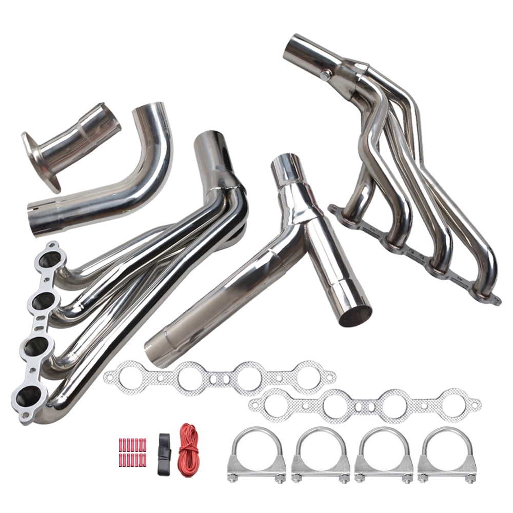 Walamrt Header Panlongic Stainless Steel Long Tube Exhaust Manifold Headers For Chevy ...
