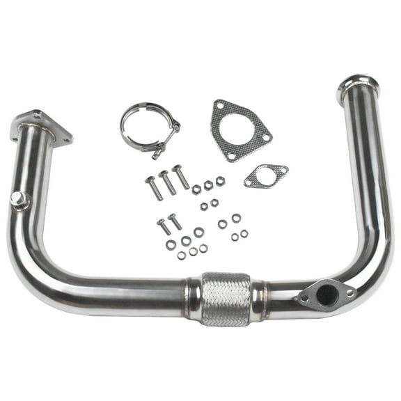 Panlongic Stainless Turbo Manifold Pipe 2.5" for GMC Sierra Chevy Silverado Vortec LS V8 Crossover