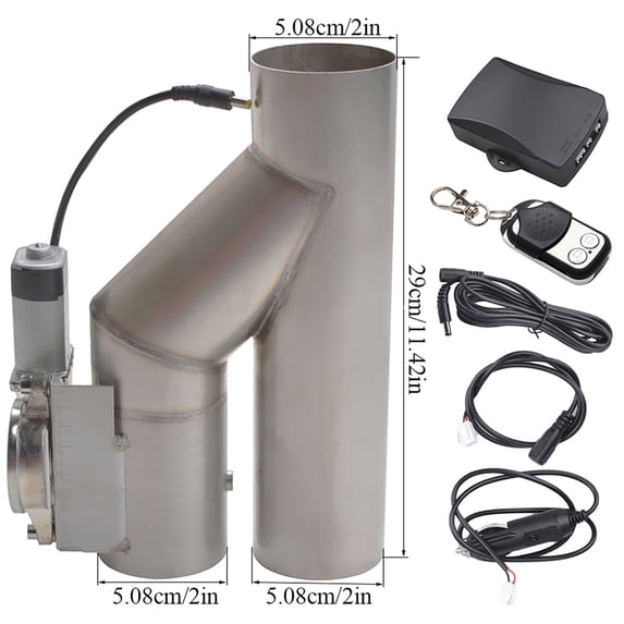 Panlongic Universal Stainless Steel Single-Opening Integrated Electric Exhaust Valve Kit 2in