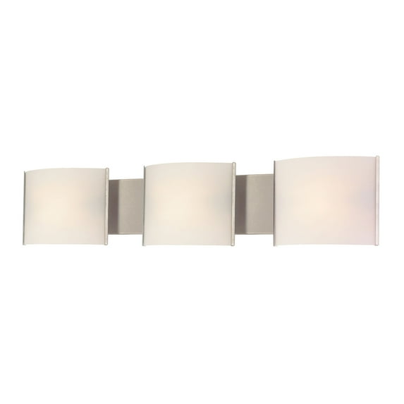 Alico Pannelli 3 Light Vanity in Stainless Steel and Opal Glass