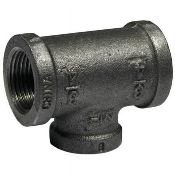 Pannext Fittings B-RT20705 Black Reducing Tee - 0.75 x 0.5 in.