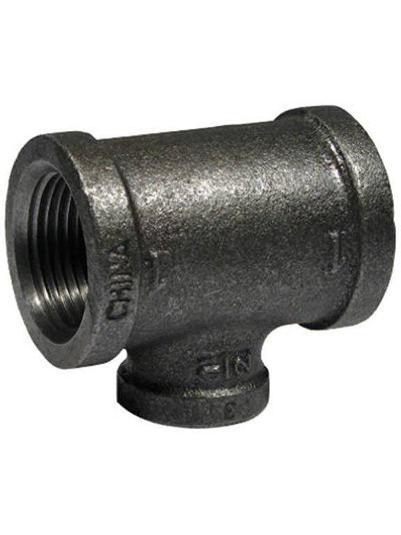 Fittings B-RT21005 1 x 0.5 in. Black Reducing Tee