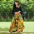 thumbnail image 1 of Pannkh Women's Embroidered Crop Top With Picasso Printed Skirt, 1 of 10