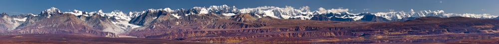 Panorama Of The Alaska Range From The Denali Highway Paxson Interior Alaska Autumn Canvas Art - Kevin Smith Design Pics (72 x 6)