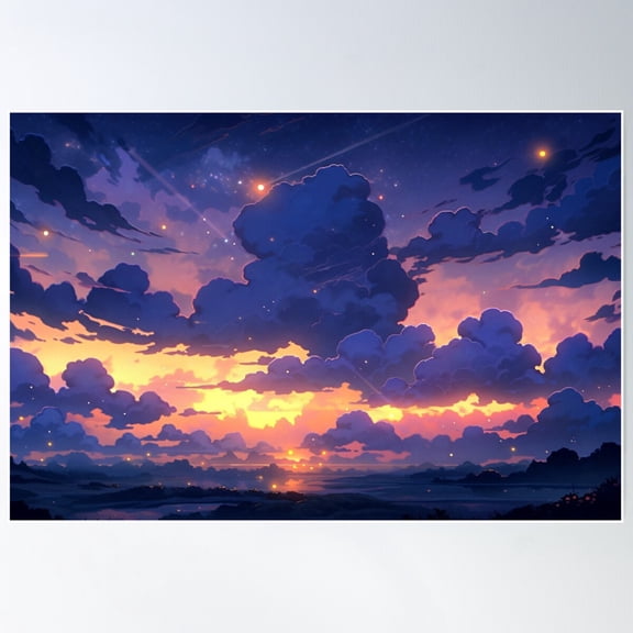 Panorama Of The Beautiful Countryside In A Sunny Poster Wall Art, Modern Wall Decor For Living Room Bedroom, 8x12 UNFRAMED