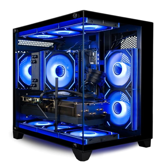 Panorama RTX 5070, AMD Ryzen 7 5700X Processor, 16GB RAM, 1TB Gen4 NVMe SSD, Internal WiFi 6E + BT, RGB Gamer Keyboard + Mouse, HDMI + DP, Windows 11 Pro, Prebuilt Gaming Desktop Tower PC Computer