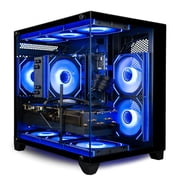 Panorama RX 9070 XT Gaming PC Desktop - AMD Ryzen 7 7800X3D, 32GB DDR5 RAM, 2TB NVMe Gen4 SSD, HDMI + DP, USB-C, WiFi 6 + BT, KB&M, Windows 11 Pro - Best 2025 RGB Prebuilt Tower Computer for Gamers