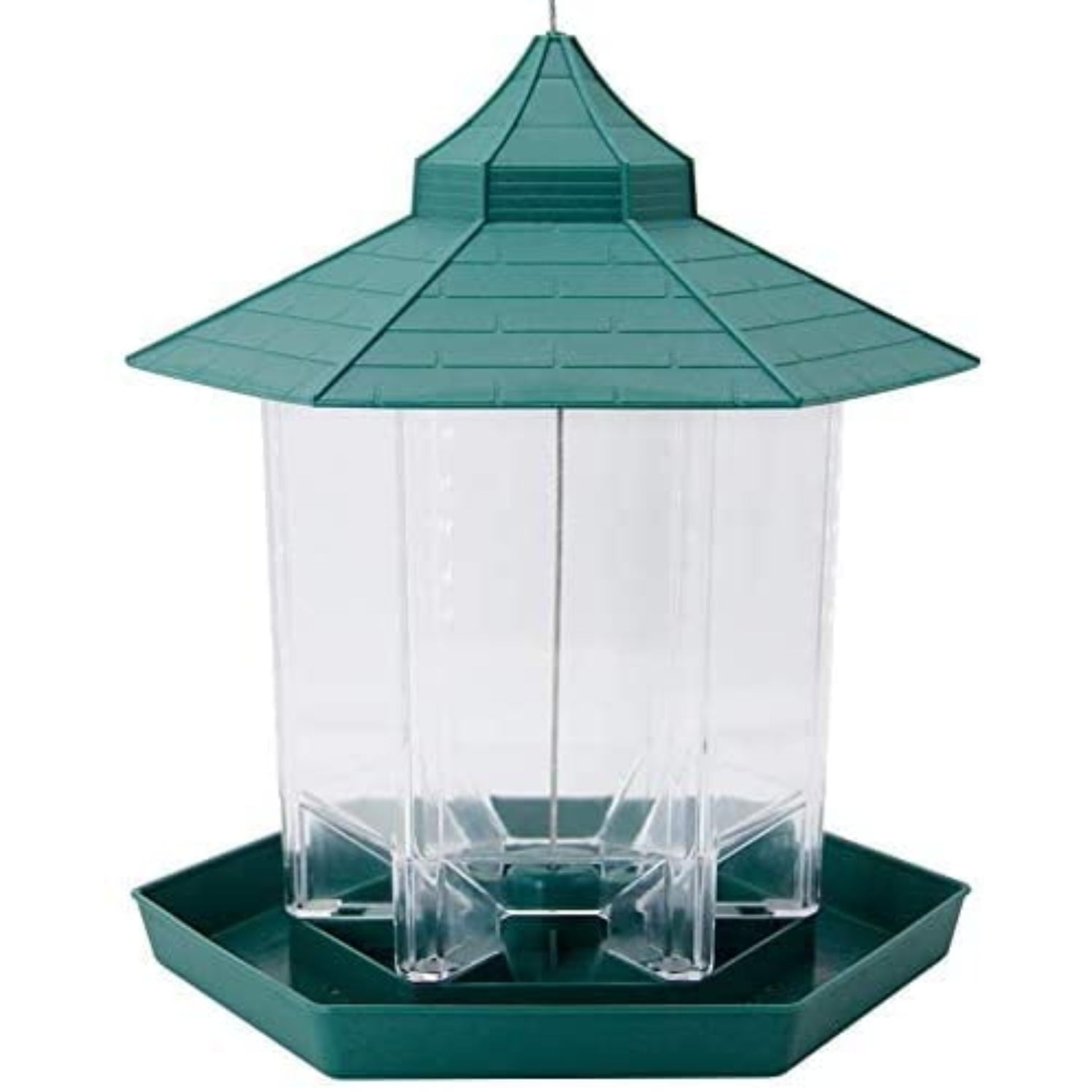 Outdoor Yard Hanging Panorama Hexagon Shaped Squirrel Proof Wild Bird Feeder - Picture 17 of 17