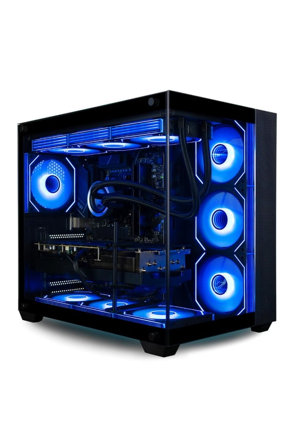 Panorama XL RTX 5090, AMD Ryzen 9 9900X, 96GB DDR5 RAM, 4TB NVMe Gen4 SSD, HDMI, RJ45, Windows 11 Pro, 3 Year Warranty, RGB Keyboard+Mouse, WiFi 7+BT, HDMI, Prebuilt WaterCooled Gaming Desktop PC