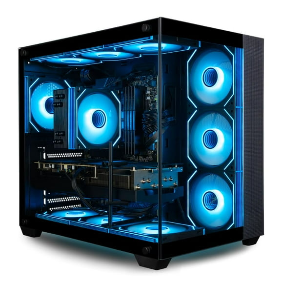 Panorama XL RTX 5090 Gaming Desktop PC - AMD Ryzen 7 9800X3D, 96GB DDR5 5600 RAM, 2x2TB NVMe Gen4 SSD, WiFi 6E + BT 5.4, HDMI, RJ45, Windows 11 Pro - Best 2025 RGB Prebuilt Tower Computer for Gamers