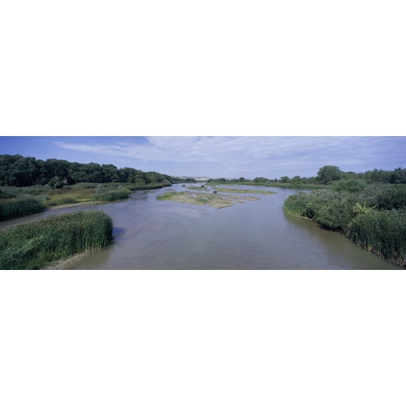 Panorama of North Platte River, western Nebraska, along state highway 26 Poster Print (27 x 9)