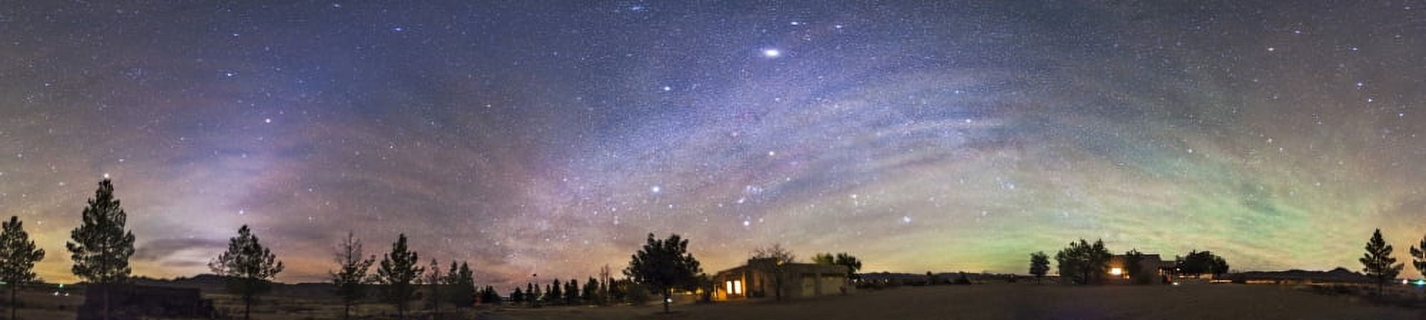 Panorama of the celestial night sky in southwest New Mexico Canvas Art - Alan DyerStocktrek Images (60 x 14)