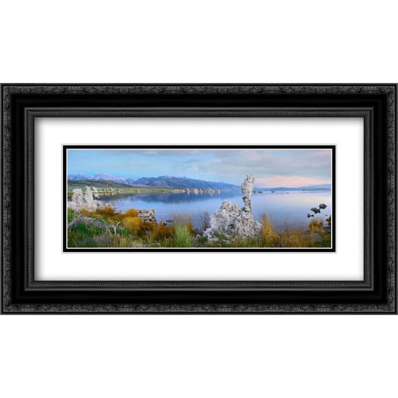 Panorama of tufa towers at Mono Lake, California 2x Matted 24x14 Black Ornate Framed Art Print by Fitzharris, Tim