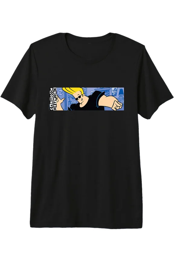 Panoramic Action Pose Funny Cartoon Network Premium Tri-Blend T-Shirt