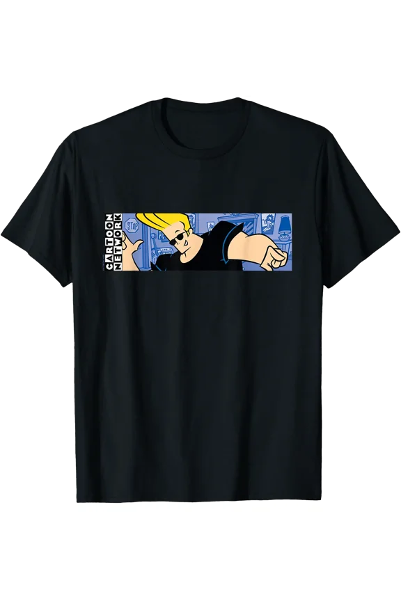 Panoramic Action Pose Funny Cartoon Network T-Shirt