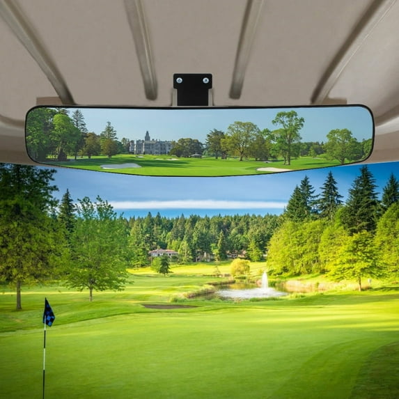 Panoramic Convex Golf Cart Mirror for EZGO, Club Car, Yamaha, Golf Cart Rear View Mirror