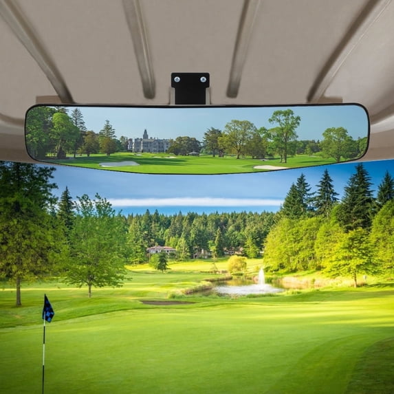 Panoramic Convex Golf Cart Mirrors for EZGO, Club Car, Yamaha, Golf Cart Rear View Mirror