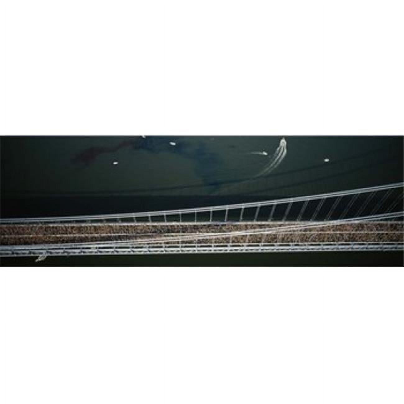 Panoramic Images  Aerial view of a crowd running on a bridge New York City Marathon New York City New York USA Poster Print by Panoramic Images - 36 x 12