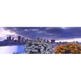 thumbnail image 1 of Panoramic Images  Blooming flowers with city skyline in the background Montreal Quebec Canada 2010 Poster Print by Panoramic Images, 1 of 1