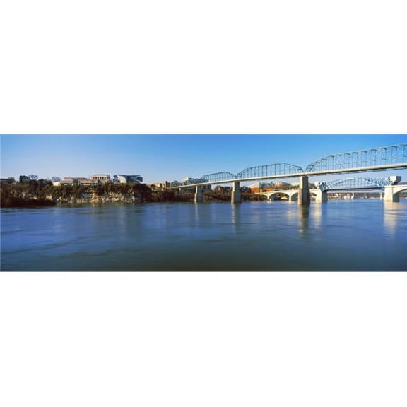 Panoramic Images Bridge Across A River Walnut Street Bridge Tennessee River Chattanooga Tennessee USA Poster Print - 36 x 12