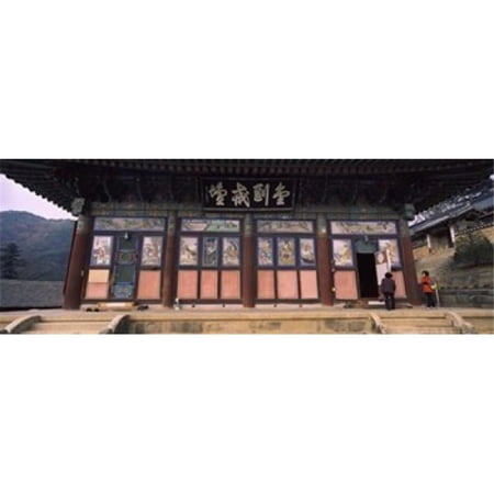 Panoramic Images Buddhist temple with a mountain range in the background Kayasan Mountains Haeinsa Temple Gyeongsang Province South Korea Poster Print by Panoramic Images - 36 x 12
