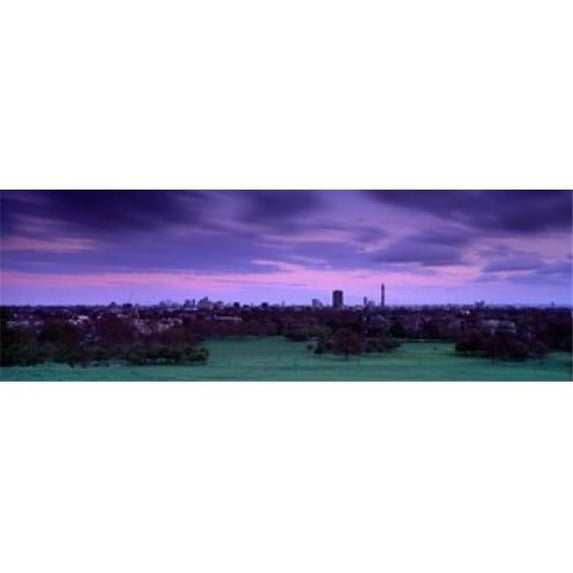 Panoramic Images Building In A City Near A Park Primrose Hill London England United Kingdom Poster Print by Panoramic Images 36 x 12