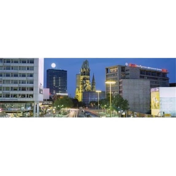 Panoramic Images Buildings Lit Up At Night Berlin Germany Poster Print by Panoramic Images