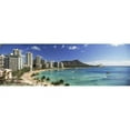 thumbnail image 1 of Panoramic Images  Buildings along the coastline Diamond Head Waikiki Beach Oahu Honolulu Hawaii USA Poster Print by Panoramic Images - 36 x 12, 1 of 1