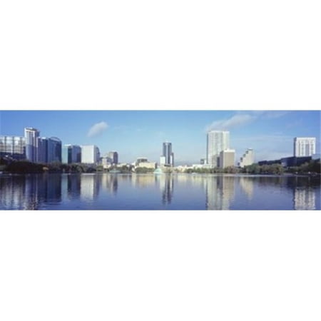Panoramic Images Buildings at the waterfront Lake Eola Orlando Orange County Florida USA 2010 Poster Print by Panoramic Images - 36 x 12