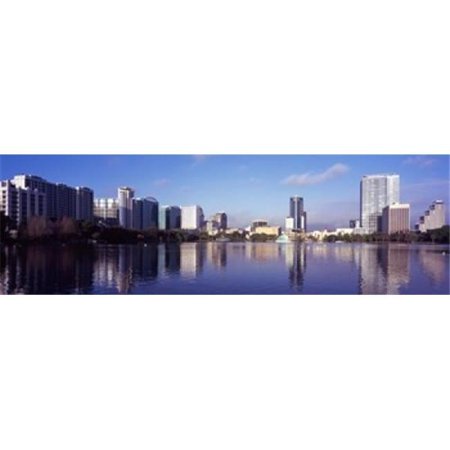 Panoramic Images Buildings at the waterfront Lake Eola Orlando Orange County Florida USA 2010 Poster Print by Panoramic Images - 36 x 12