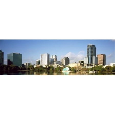 Panoramic Images Buildings at the waterfront Lake Eola Orlando Orange County Florida USA 2010 Poster Print by Panoramic Images - 36 x 12