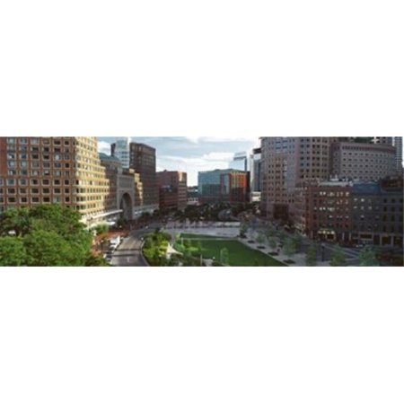 Panoramic Images Buildings in a city Atlantic Avenue Wharf District Boston Suffolk County Massachusetts USA Poster Print by Panoramic Images - 36 x 12