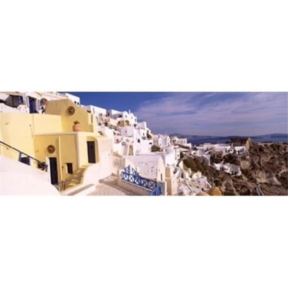 Panoramic Images Buildings in a city Santorini Cyclades Islands Greece Poster Print by Panoramic Images - 36 x 12