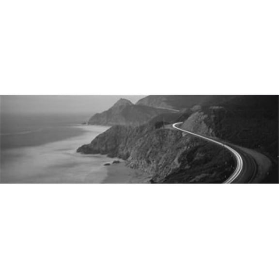 Panoramic Images Dusk Highway 1 Pacific Coast Ca USA Poster Print - 36 x 12