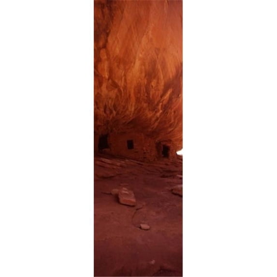 Panoramic Images PPI118804L Dwelling structures on a cliff House Of Fire Anasazi Ruins Mule Canyon Utah USA Poster Print by Panoramic Images - 12 x 36