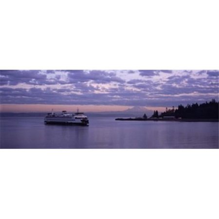 Panoramic Images Ferry in the sea Bainbridge Island Seattle Washington State USA Poster Print by Panoramic Images - 36 x 12