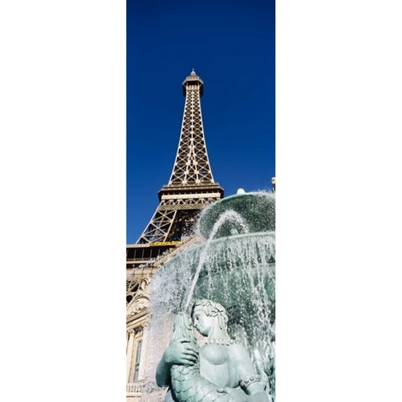 Panoramic Images PPI76614L Fountain Eiffel Tower Las Vegas NV Poster Print by Panoramic Images - 12 x 36
