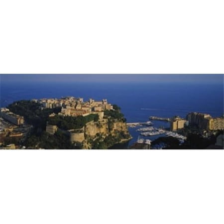 Panoramic Images High Angle View Of A City At The Waterfront Monte Carlo Monaco Poster Print by Panoramic Images - 36 x 12
