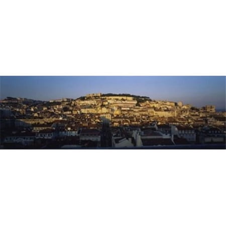 Panoramic Images High Angle View Of Buildings In A City Lisbon Portugal Poster Print by Panoramic Images - 36 x 12